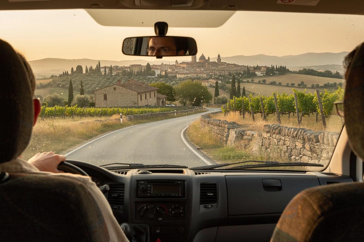 Day 3 transfer route with countryside views
