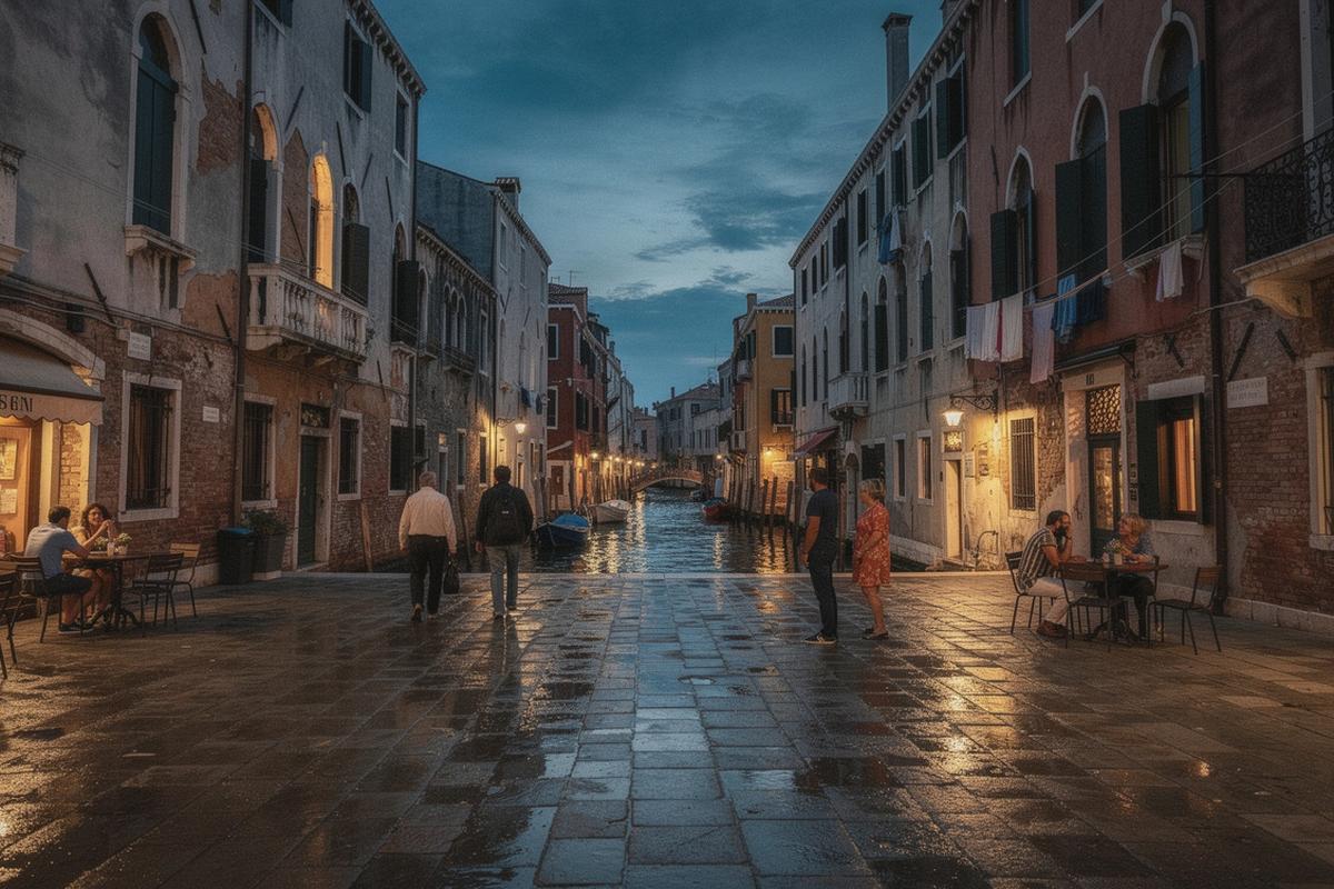 Day 4 evening city lights and historic square